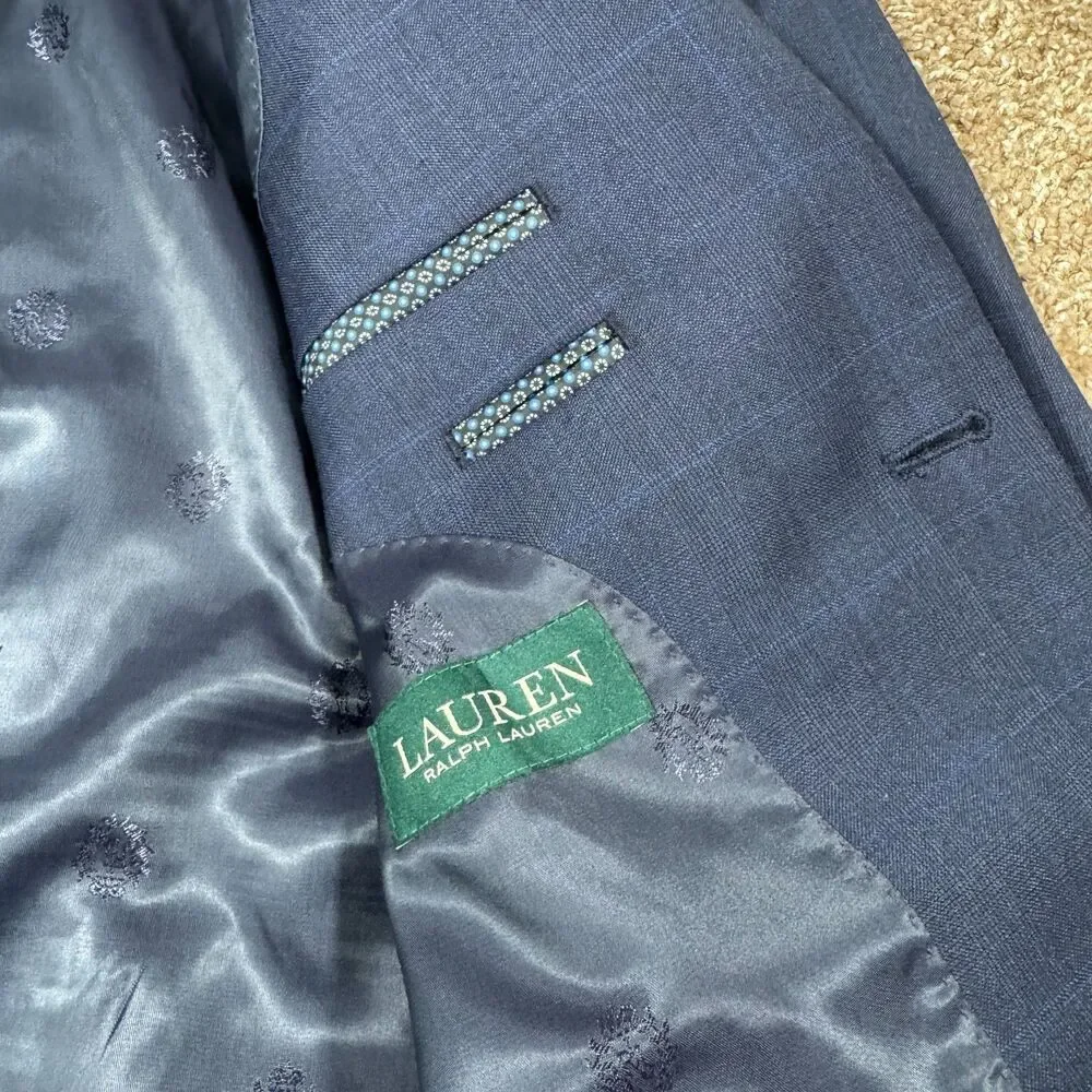 Lauren Ralph Lauren Blazer Men 42 R Blue Wool Blend Blazer